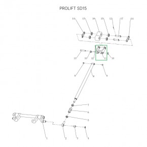 Рычаг силового блока для тележек SD15 в Екатеринбурге - avtopogruzchiki.com