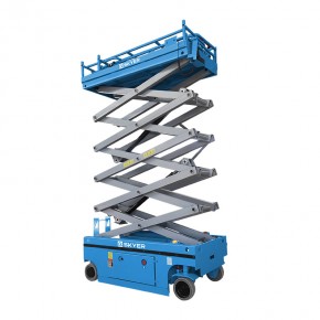 Самоходный ножничный подъемник с выдвижной платформой SKYER PL1625 в Екатеринбурге - avtopogruzchiki.com