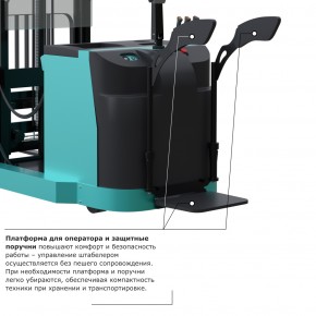 Штабелер с выдвижной мачтой (мини-ричтрак) PROLIFT PRO MRV 1650 li-ion в Екатеринбурге - avtopogruzchiki.com