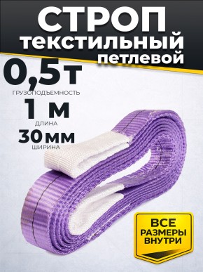 Строп текстильный TOR СТП 0,5 т 1,0 м 30 мм (6:1) в Екатеринбурге - avtopogruzchiki.com
