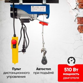 Таль электрическая TOR PA 125/250 кг 12/6 м в Екатеринбурге - avtopogruzchiki.com