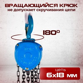 Таль ручная шестеренная TOR ТРШ C 0,5ТХ6М PRO (для тяжелых работ) в Екатеринбурге - avtopogruzchiki.com