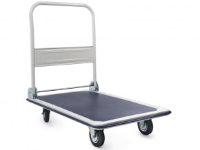 Тележка платформенная 300 кг TOR PH300 (880х600) со складной ручкой (резиновые колеса 125 мм) в Екатеринбурге - avtopogruzchiki.com