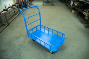 Тележка платформенная TOR ТП-МБ (600х1000) с бортами (колеса 160 мм) в Екатеринбурге - avtopogruzchiki.com