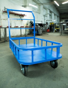 Тележка платформенная TOR ТП-МБ (600х1000) с бортами (колеса 160 мм) в Екатеринбурге - avtopogruzchiki.com