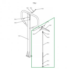 Тяга цепная в сборе для ручки TRV в Екатеринбурге - avtopogruzchiki.com