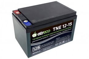 Тяговый аккумулятор Eltreco TNE12-15 (12V12A/H C3) болт в Екатеринбурге - avtopogruzchiki.com