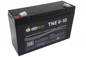 Тяговый аккумулятор Eltreco TNE6-10 (6V10A/H C20) в Екатеринбурге - avtopogruzchiki.com