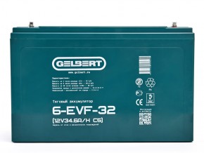 Тяговый аккумулятор Gelbert 6-EVF-32 (12V34.6A/H C5) в Екатеринбурге - avtopogruzchiki.com