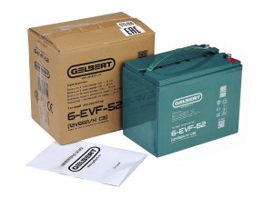 Тяговый аккумулятор Gelbert 6-EVF-52 (12V55A/H C5) в Екатеринбурге - avtopogruzchiki.com