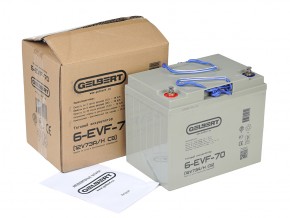 Тяговый аккумулятор Gelbert 6-EVF-70 (12V73A/H C5) в Екатеринбурге - avtopogruzchiki.com