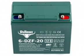 Тяговый аккумулятор RuTrike 6-DZF-20 (12V20A/H C2) в Екатеринбурге - avtopogruzchiki.com