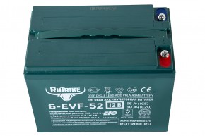 Тяговый аккумулятор RuTrike 6-EVF-52 (12V52A/H C3) в Екатеринбурге - avtopogruzchiki.com