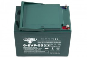 Тяговый аккумулятор RuTrike 6-EVF-55 (12V55A/H C3) в Екатеринбурге - avtopogruzchiki.com