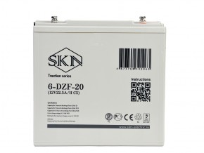 Тяговый аккумулятор SKN 6-DZF-20 (12V22.5A/H C5) в Екатеринбурге - avtopogruzchiki.com