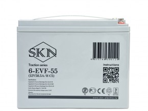 Тяговый аккумулятор SKN 6-EVF-55 (12V58.5A/H C5) в Екатеринбурге - avtopogruzchiki.com