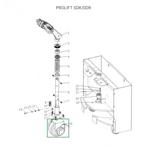Ведущее колесо для штабелеров SDR/SDK1536,2036, SK20 в Екатеринбурге - avtopogruzchiki.com