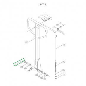 Втулка ролика ручки для гидравлических тележек DF25 в Екатеринбурге - avtopogruzchiki.com