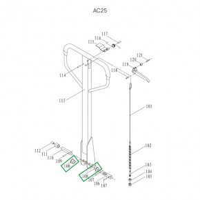 Втулка ручки для гидравлических тележек AC25 в Екатеринбурге - avtopogruzchiki.com