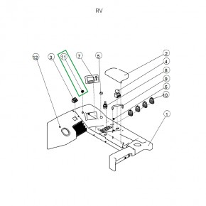 Замок зажигания с ключом для ричтрака RV (24V) в Екатеринбурге - avtopogruzchiki.com