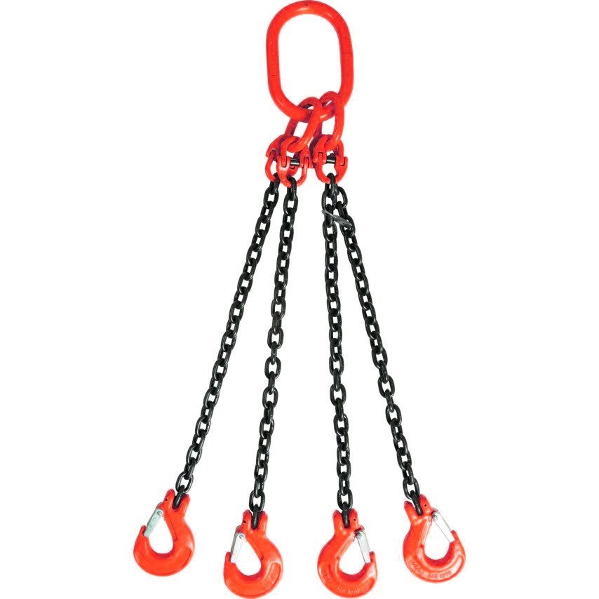 Строп цепной TOR 4СЦ г/п 2,36 т 8,0 м с самозакрывающимися крюками фотография Строп цепной TOR 4СЦ г/п 2,36 т 8,0 м с самозакрывающимися крюками - фото