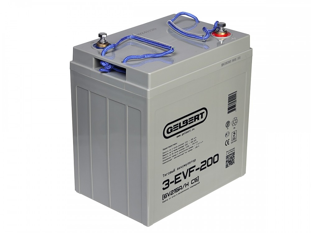 Тяговый аккумулятор Gelbert 3-EVF-200 (6V215A/H C5) фотография Тяговый аккумулятор Gelbert 3-EVF-200 (6V215A/H C5) - фото