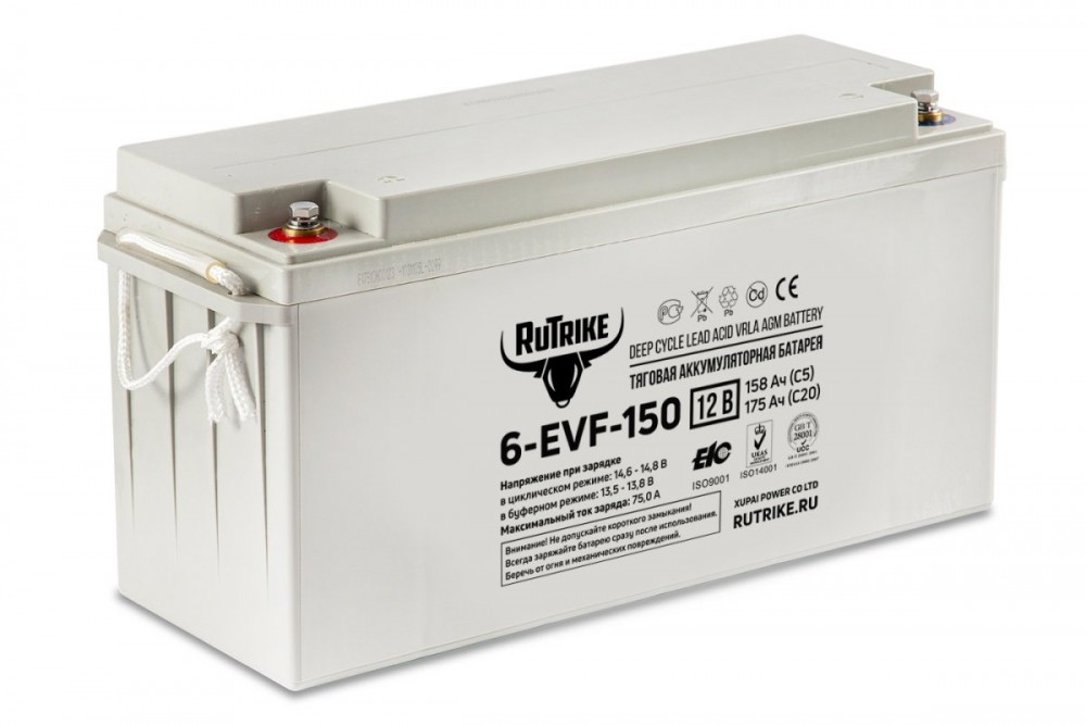 Тяговый аккумулятор RuTrike 6-EVF-150 (12V150A/H C3) фотография Тяговый аккумулятор RuTrike 6-EVF-150 (12V150A/H C3) - фото