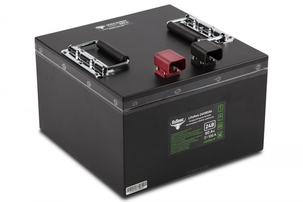 Тяговый аккумулятор Rutrike LiFePO4 24V80Ah (100A) фотография Тяговый аккумулятор Rutrike LiFePO4 24V80Ah (100A) - фото