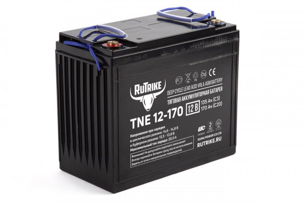 Тяговый аккумулятор RuTrike TNE 12-170 (12V135A/H C3) фотография Тяговый аккумулятор RuTrike TNE 12-170 (12V135A/H C3) - фото