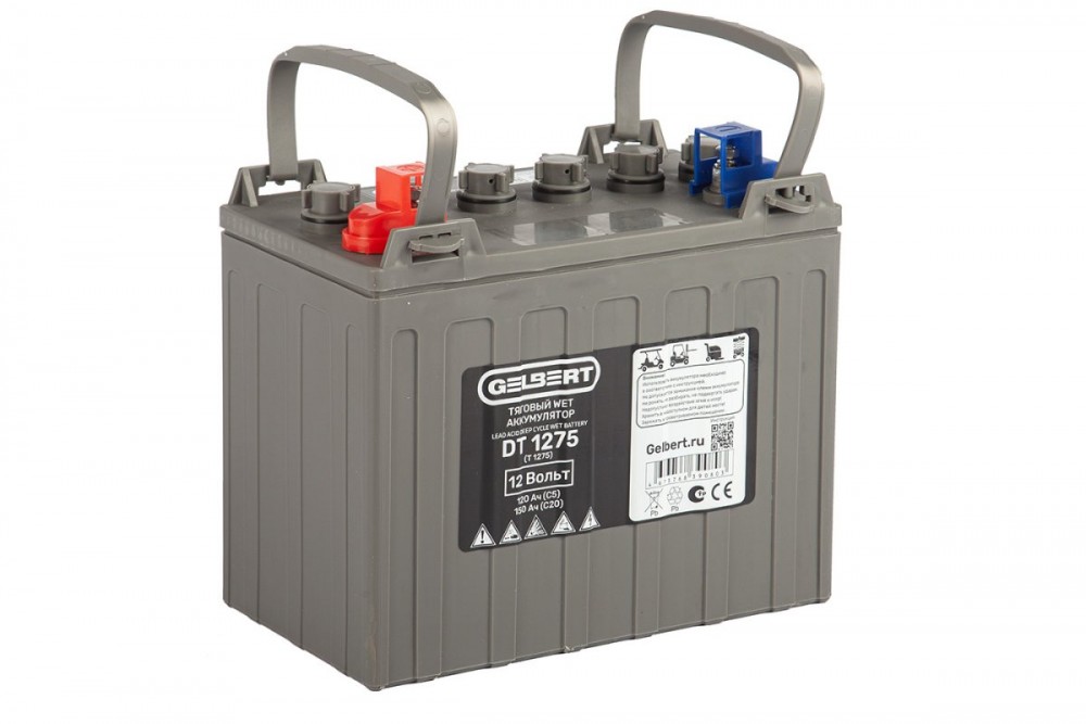 Тяговый WET аккумулятор Gelbert DT1275 (T1275) 12V120A/H C5 фотография Тяговый WET аккумулятор Gelbert DT1275 (T1275) 12V120A/H C5 - фото
